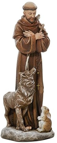 Avalon Gallery Toscana 20,3 cm Statue – Saint Francis mit Die Tiere, Dekoration für Garten Außenbereich