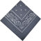 Bandana Halstuch Biker 1er 3er 6er 12er Pack Nikki Tuch Schal Paisley Kopftuch 100% Baumwolle 25 Farben (6er, Grau)