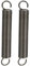 sourcing map Verlängerte Zugfeder Drahtdurchmesser 1,2mm, Außendurchmesser 10mm, Freie Länge 70mm Federstahl Kleine Doppelhaken Zugfeder 2 Stück
