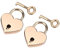 Mini Padlock, 2Pcs Rose Gold Heart Shaped Mini Lock Metal Locks with Keys for Luggage Handbag Diary Book Jewelry Box