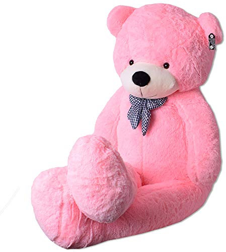 TE-Trend Ours en peluche géant, taille XXL, avec nœud, 200 cm, rose