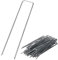 GARDENIX 100 Stück IronPEG Verzinkt Anti-Rost Erdanker aus Stahldraht 150 x 30mm - Ø 3mm zur Sicherung von Unkrautvlies, Netzen, Bodenplanen, Maschendraht