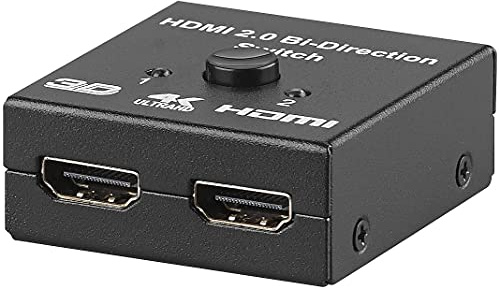 auvisio HDMI Verteiler: 2-Port-HDMI-2.0-Splitter & -Switch, bis 4K UHD, 60 B./Sek., HDCP (Umschalter, weiche, KVM)