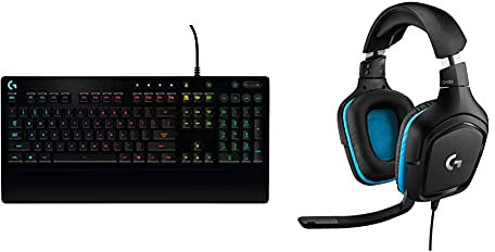 Logitech G213 Prodigy, Clavier Gaming, Eclairage RVB LIGHTSYNC+Logitech G432 Casque Gamer Filaire, Son 7.1 Surround, DTS Headphone