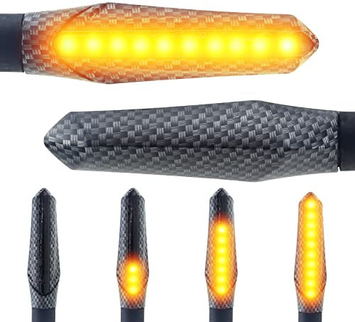 Area1 Motorrad LED Blinker e-geprüft carbon Lauflicht-Effekt 4 Stück/M8 für z.B. 790 Duke 390 Duke 690 SMC/R MT07 MT09 MT125 Z900 Z650 Z500 Z125 CMX CB Hornet SV650 GSXS R12 S1000 F750GS R1250GS Tuono