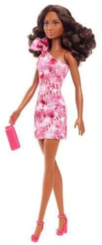 Mattel Barbie Holiday Doll Pink Candy Cane Dress (Brown)