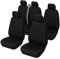 TOYOUN Universal Auto Van Sitzbezüge Set für 5 Sitzer, Vordersitzbezüge mit 1+2 Doppelsitzbezügen, Rücksitzbezüge für Kombi Cars Crew Van Combi, schwarz