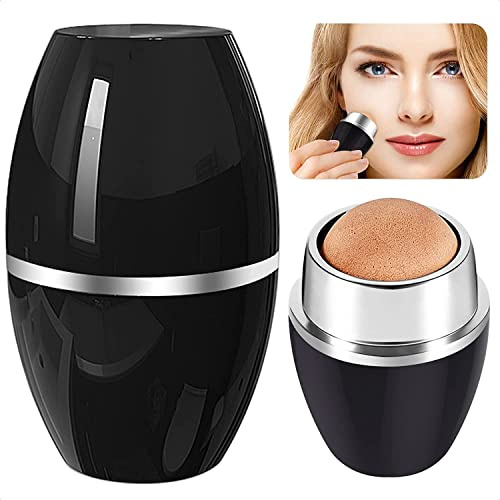 Norhogo Vulkanstein Roller, Wiederverwendbar Ölabsorbierender Gesichtsroller Oil Absorbing Roller, Natürliches Vulkanstein Roller Waschbar Vulkanstein Massageroller für Ölige Haut/Fettige T-Zone