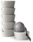 BETOLZ® Design Eierbecher 6er Set aus Beton/Eierbecher stapelbar/Egg Cups/Eierbecher Design - minimalistisch & modern, für Jede Eiergröße - inkl. Löffelhalter