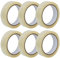 Coselena 6 Pack Cellotape Roll - 24mm x 66m Heavy Duty Sticky Packaging Tape - Crystal Clear Parcel Tape for Tape Dispenser, Tape Gun & Cardboard Boxes