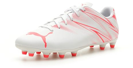 PUMA Mens Attacanto Firm Ground/Artificial Ground Sneaker, White-fire Orchid, 11