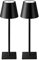 Liyabber 2 Pack Cordless Table Lamp,Portable LED Desk Lamp, 5600mAh Battery Operated, 3 Color Stepless Dimming Up, for Restaurant/Bedroom/Bars/Outdoor Party/Camping/Coffee Shop Night Light (Black)