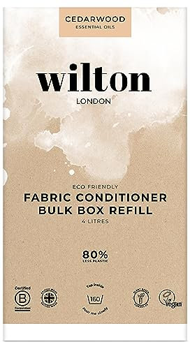 Wilton London Cedarwood Fabric Conditioner Refills - 160 Washes - Plant-based & Biodegradable Softner - 100% Recyclable - Less Plastic - Essential Oils - Made in UK - 4L
