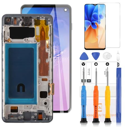 LADYSON Écran LCD TFT pour Samsung Galaxy S10 G973 SM-G973F SM-G973U SM-G973W SM-G9730 Remplacement de l'écran LCD Écran Tactile Digitizer Assemblée avec Outils (6.1 Noir)