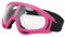 Fdit Maschere da Sci, Maschere da Snowboard, PC, Lenti Trasparenti, Comode per il Ciclismo (Cornice rosa)