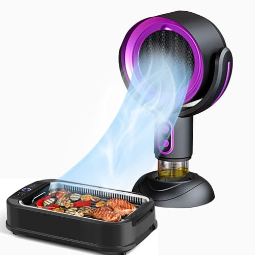 Mini Campana Extractora Portátil, Potente Campana Extractora De Escritorio y Purificador De Aire De Iones Negativos Para Dormitorio, Camping, Barbacoa Interior