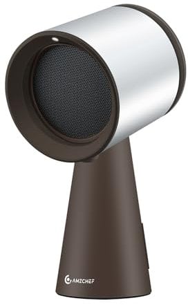 AMZCHEF Hotte Aspirante Portable, Hotte Portable avec Ventilateur à 3 Vitesses, Faible Bruit, Aspiration de 120m³/h, Ventilateur de Cuisine Pour Barbecue Intérieur, Hot Pot,Marron