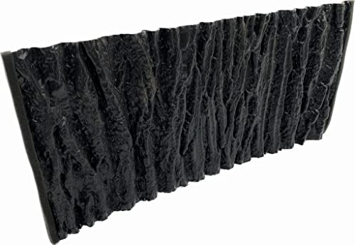 PLASTIKO - Aquarium Hintergrund 3D I Rückwänd 150x60 cm I Leicht zu Montieren und Reinigen I Keine Verklebung Erforderlich I Sicher für Tiere I Schwarz mit Baumrindenmuster