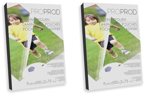 ProProd Premium Laminierfolien, 100 Stück, A4, 2 x 75 Mikrometer, hochglanz (Packung mit 2)