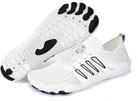 Orgonite Chaussures Pieds Nus Unisexes pour Homme et Femme - Séchage Rapide - Respirantes - Chaussures de Fitness Souples et légères - avec Semelle antidérapante et Large boîte à Orteils