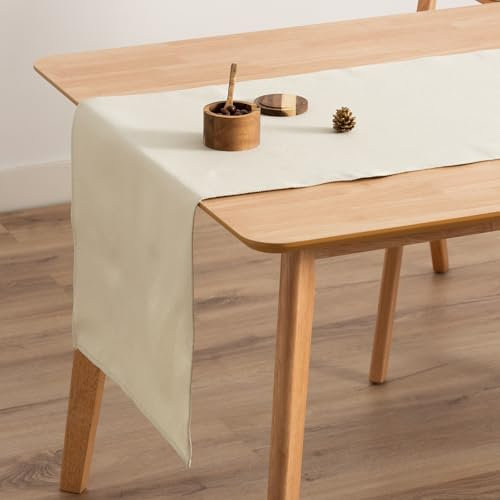 GAMUSI Camino de Mesa Navidad Liso Hilo Dorado Mesa Comedor Cocina Decoración Navideña 45x135 cm Color Verde Oliva/Oro