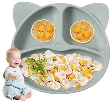 Assiettes À Manger Pour Tout-petits,Assiettes Pour Tout-petits | Assiettes En Silicone Antidérapantes Avec Base À Ventouse - Assiettes Multifonctions Pour, Lavables Au Lave-vaisselle, Pour Aut