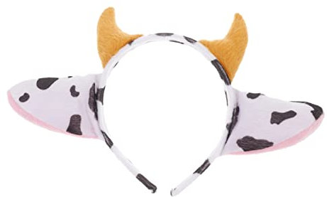 KONTONTY Stirnband Mit Milchkuh-ohren Und Hörnern Im Cartoon-stil Tier-kopfbedeckung Für Jungen Und Mädchen Ideal Für Geburtstage Halloween Weihnachten