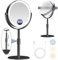 B Beauty Planet Vergrößerungsspiegel mit Licht, Make-up-Spiegel mit Vergrößerung, doppelseitiger 1X & 20X Vergrößerungsspiegel für das Badezimmer, verstellbare Höhe und Lichtfarben, 360°Schwenkbar