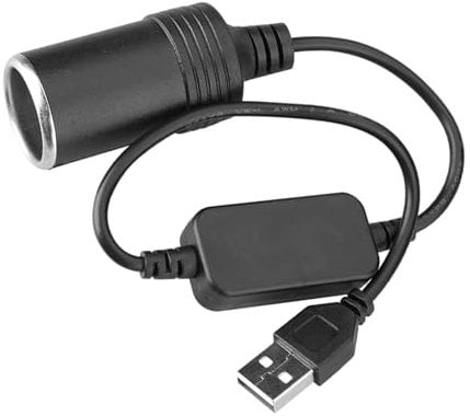 Avejjbaey Adaptateur USB vers allume-cigare 12 V USB mâle vers allume-cigare de voiture Prise femelle Convertisseurs USB 5 V 2,4 A vers 12 V