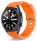 Coiwxmoi 22mm Cinturino per Samsung Galaxy Watch 3 45mm / Galaxy Watch 46mm / Huawei GT 2 46mm / Gear S3 Frontier, Sportivi Regolabile Cinturini Morbido Silicone Ricambio per Uomo Donna, Arancione