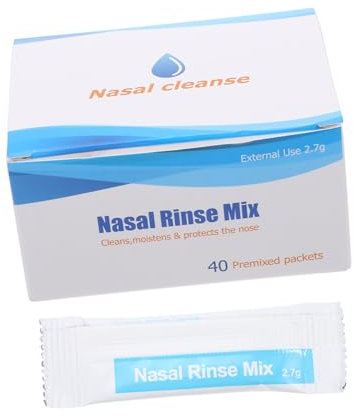WRITWAA 40packungen Salz Für Nasenspülung Nasenspülsalz Nasenreinigungssalz Nasenpflegesalz Tragbar Spülmischung Für Nase