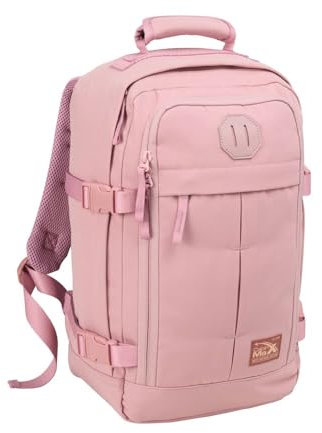Cabin Max 40 x 20 x 25 borse da cabina per bagaglio a mano Ryanair sotto il sedile - zaino da viaggio - borsa da viaggio - borsa da viaggio sotto il sedile con cinghie di compressione, Rosa crepuscolo