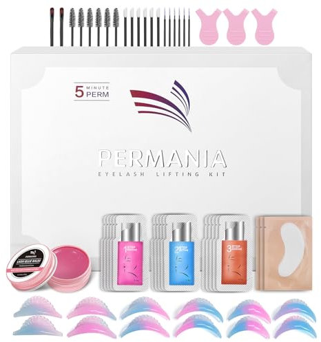 PERMANIA Lash Lift Kit, Fast Eyelash Perming Kit, Individual Pack | Beginner Friendly Brow Lamination Kit for Salon and Home Use, Up to 4 Weeks Curl