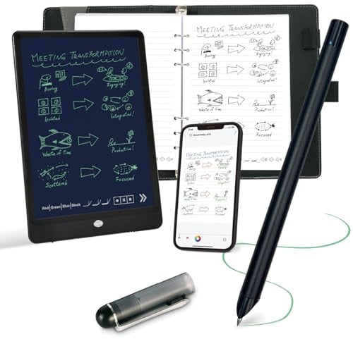 Ophayapen Stylo Intelligent – Kit d’Écriture Connecté avec Synchronisation Mobile, OCR, Notes Audio, Compatible iOS & Android