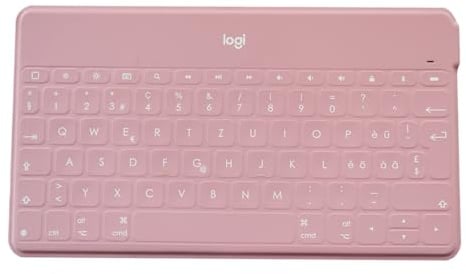 Logitech Keys to Go - Kabellose Tastatur - Kabellose Tastatur, Ultraleicht & Geräuschlos, für Windows, Tablet, iPad, iPhone, macOS, iOS - Suisse/Schweizer (QWERTZ) - rosa【Bulk - ohne Verpackung】