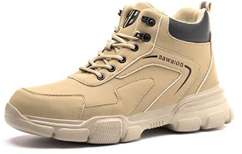 Impermeabile Scarpe Antinfortunistiche Alte Uomo Donna Leggere Scarponi Antinfortunistiche Stivaletti da Lavoro con Punta in Acciaio in Pelle