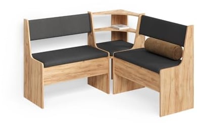 Livinity Esszimmer-Eckbank Tiberio, Goldkraft Eiche, 120 x 120 cm