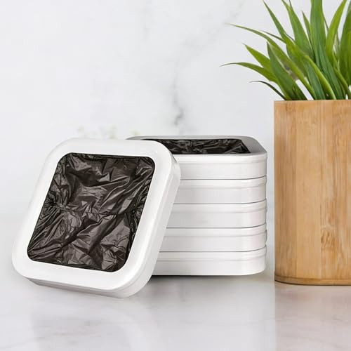 Refill Rings for Kitchen Trash Can, Durable Auto Packing, 15L Capacity, Easy Change Garbage Bags, Compatible with Smart Trash Cans, Pack of 6