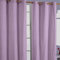 Homescapes 2er Set eifarbige Ösen Gardinen je B137 x L228 cm aus 100% Baumwolle, blickdichte Vorhänge/Dekoschals/Ösenvorhänge für Wohnzimmer oder Küche, Mauve