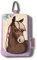 Nici 37854 - Soulmates Handytäschchen Pferd Plüsch, 13.5 x 9 cm, braun