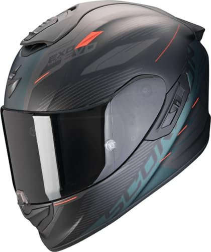 Scorpion Exo-1400 Evo 2 Air Luma Helm, schwarz matt/grün, XL (61/62)