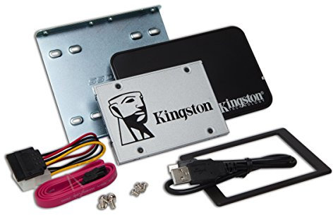 Kingston SUV400S3B7A/480G SSDNow UV400 480 GB Solid State Drive SATA 3 with Desktop/Notebook Upgrade Kit, 2.5 Inch, Bundle, Silver