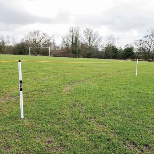 Precision Training Crowd Barrier Kit with Poles, Rope, Anchors, Carry Bag