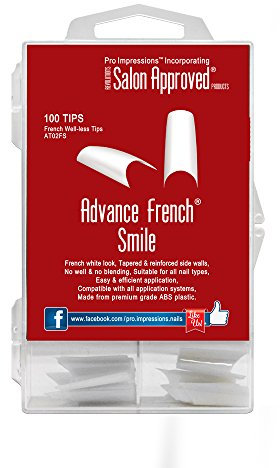 Advance French White Smile Nail Tips Proimpressions (100 TIPS)