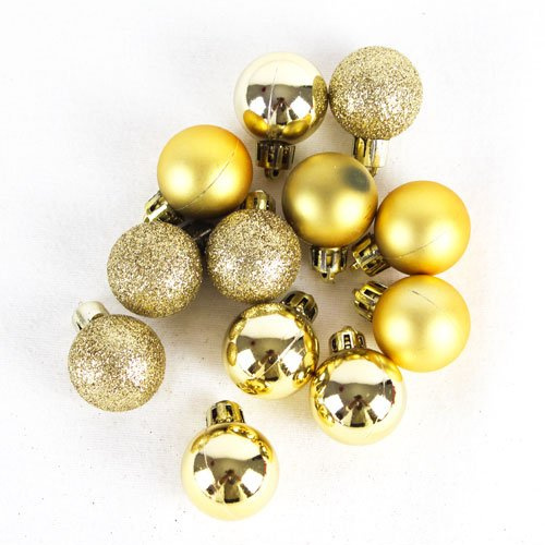SNOWWHITE Gold Mini Baubles 24/PK
