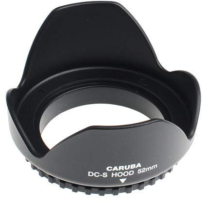 Caruba Wide 52 mm 5,2 cm schwarz – Schutzkappen für Objektive (5,2 cm, Petal, Universal, Schwarz)