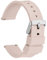 WOCCI 20mm Silikon Gummi Uhrenarmband mit Silberner Schnalle, Schnellverschluss Armband für Damen und Herren (Rosa)