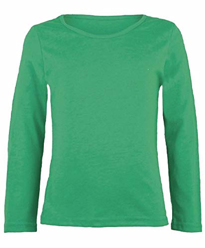 Children Long Sleeve Top Kids School Plain Neon Tee Tops T-Shirt 2-13 Years