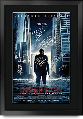 HWC Trading Inception A3 Gerahmte Signiert Gedruckt Autogramme Bild Druck-Fotoanzeige Geschenk Für Leo Dicaprio Filmfans