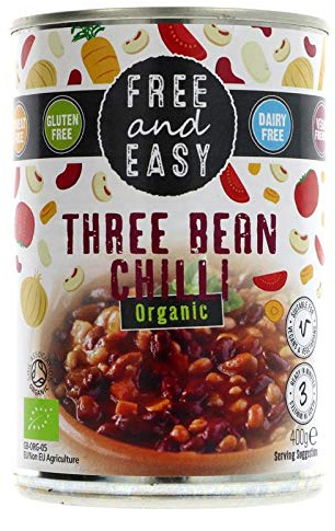 Free & Easy Three Bean Chilli - Og 400G-6 Pack